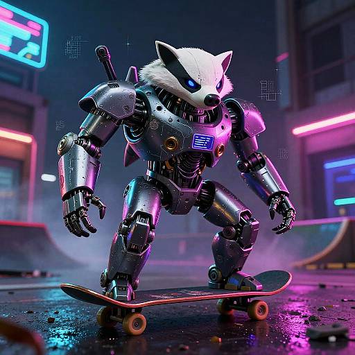 Fierce Robotic Badger Fighter