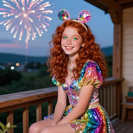 Cheerful Glitter Party Outfit