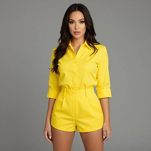 Woman in Yellow Xtina Costume