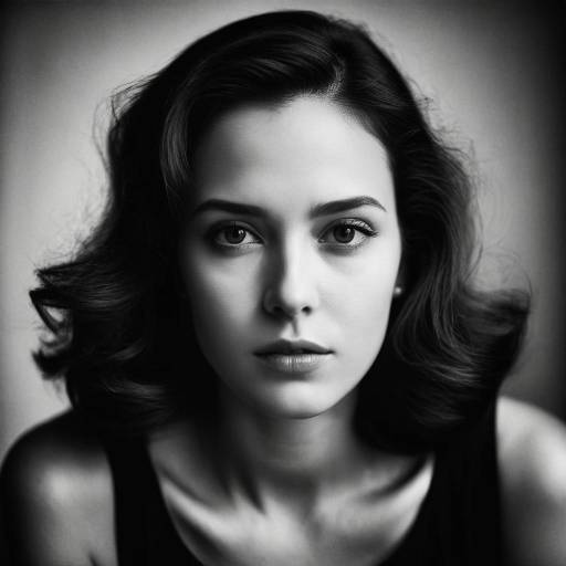 Black and White Portrait of Woman
