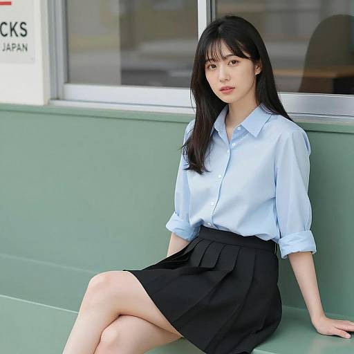 Japanese Woman in Stylish Pose