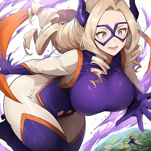 Illustration of Mount lady, boku no hero academia in the style of Kitayama miuki