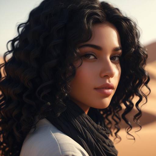 Elegant Arab Woman in an Oasis Setting