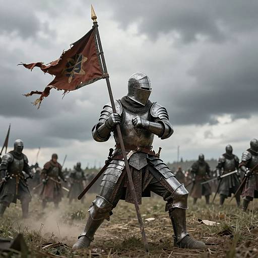 Knight in Duel-Ready Battle Stance