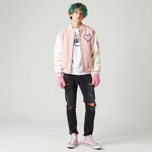 Teenage Boy in Pastel Valentine Outfit