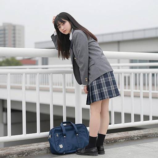 Urban Style: Young Japanese Woman Portrait