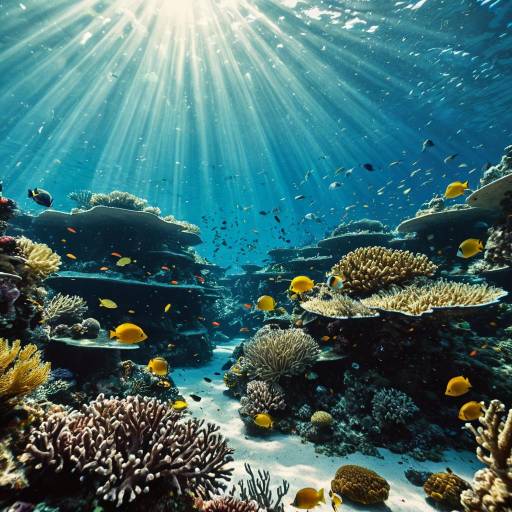 Vibrant Coral Reef with Tropical Fish