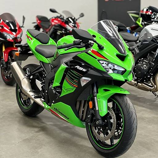 Vibrant Kawasaki Ninja ZX-14R Motorcycle