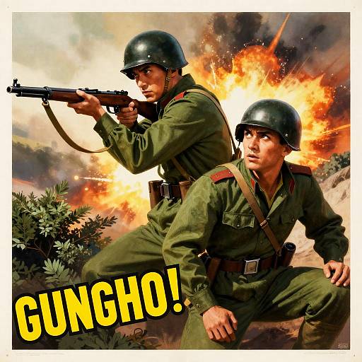 Dynamic War Propaganda Poster Design