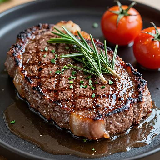 Perfectly Grilled Medium-Rare Steak