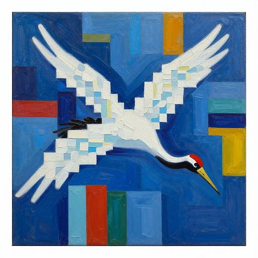 Vibrant Blue Modern Abstract Painting