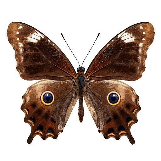 Lifelike Vector Butterfly with Soulful Eyes