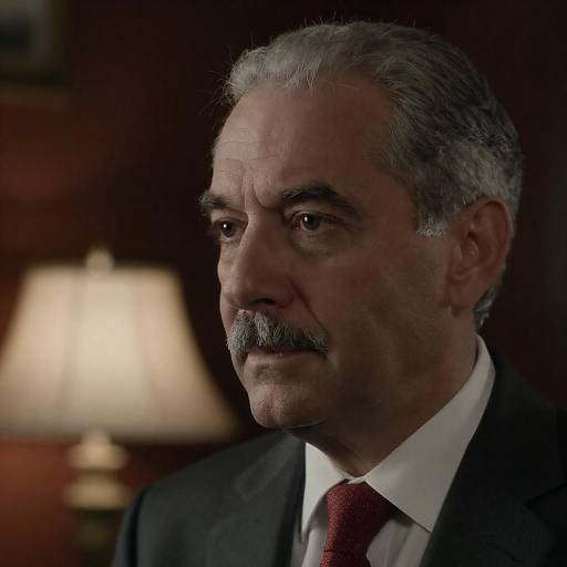 Middle-Aged Man in Dimly Lit Setting