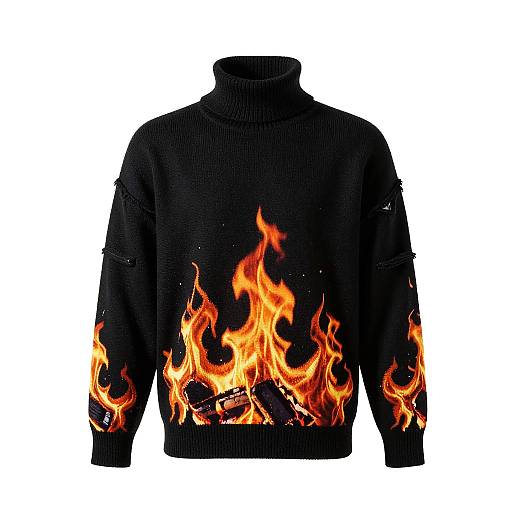 Male Figure in Tattered Flame Sweater