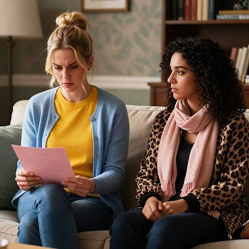 Candid Moment Between Friends on Couch