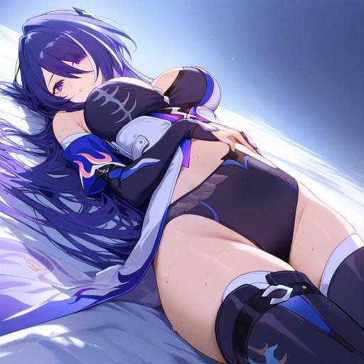 Anime Woman Lying on Bed