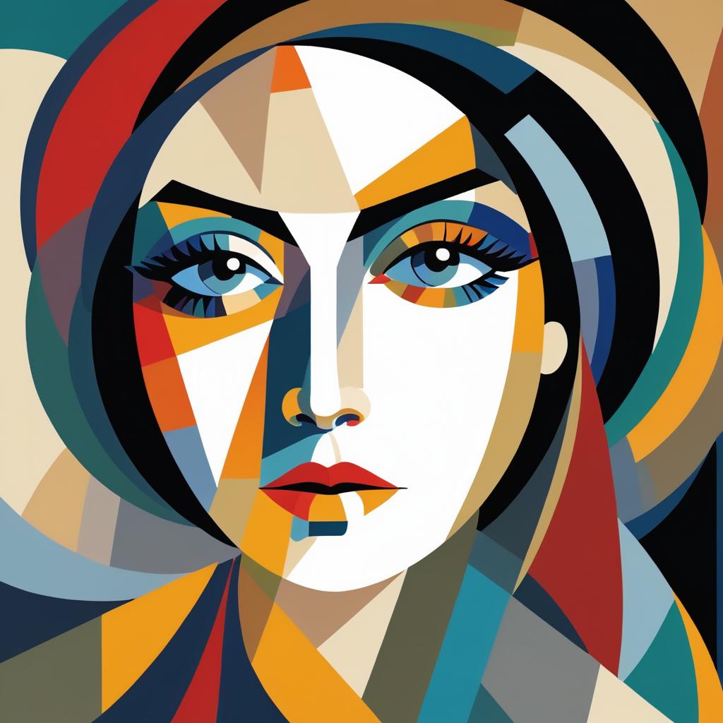 Digital Portrait in Gleizes Style