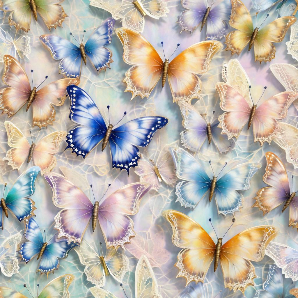 Romantic Butterfly Wings in Pastel Colors