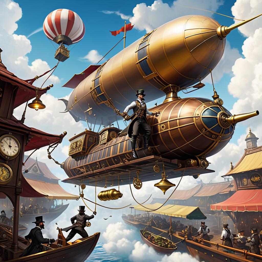 Fearless Steampunk Airship Captain Adventure