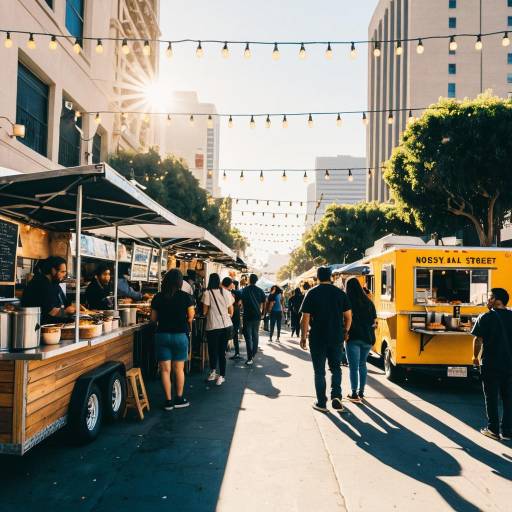 Vibrant California Street Food Fair Scene