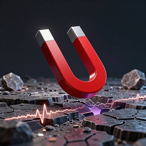 Surreal Cyberpunk Tectonic Magnet