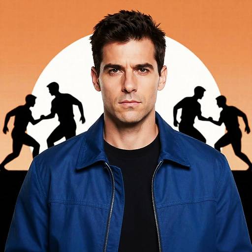 Serious Portrait with Dynamic Background