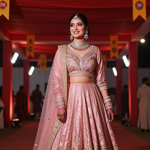 Modern Indian Bride in Indo-Western Outfit