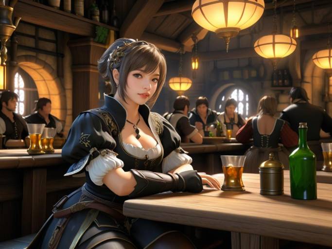 Yda from FFXIV in a Cozy Tavern