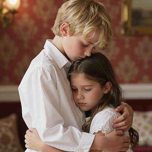 Tender Embrace of Sorrowful Innocence