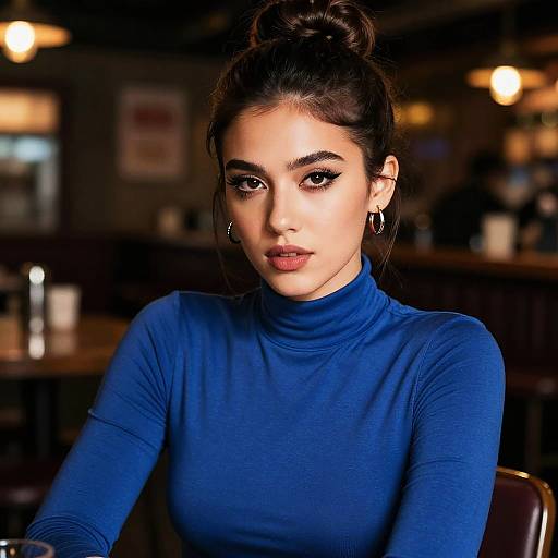 Sexy Student Portrait at Cantina Bar