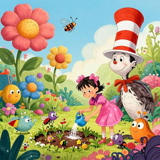 Whimsical Bug's-Eye Garden View