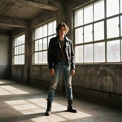 Grunge Modelshoot in Industrial Warehouse