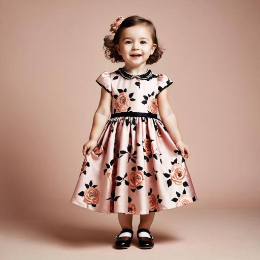Smiling toddler girl in floral dress