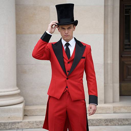 Male Ring Leader Costume in Red