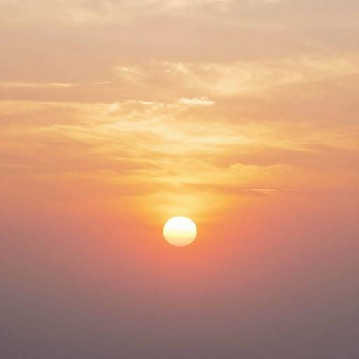 Impressionist Diffusion Art with Sunset Hues