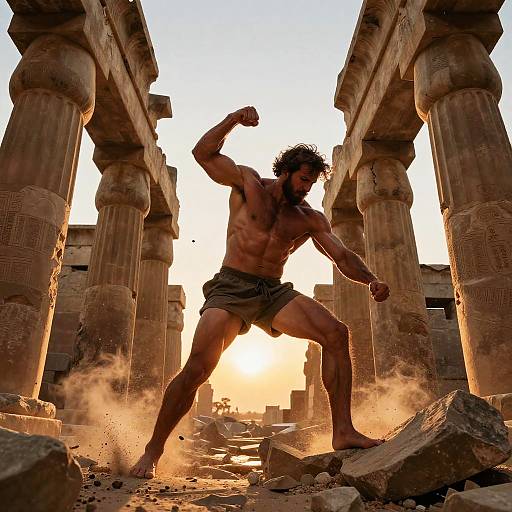 Sampson Tearing Down Ancient Pillars