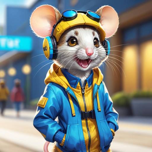 Realistic Mouse in Stylish Outfit