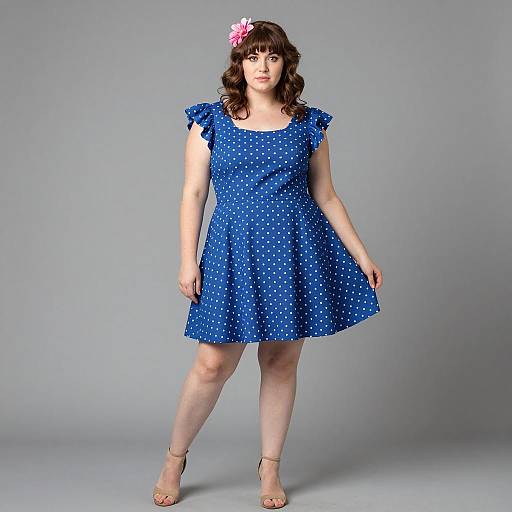Plus-Size Woman in Vintage Poodle Skirt
