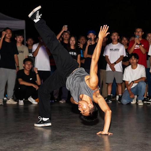 Photorealistic Breakdancer in Skate Park