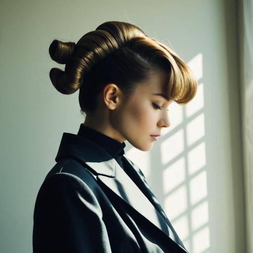 Fashion Model with Mutton Chops Hairstyle