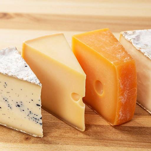Close-Up Variety of Cheeses