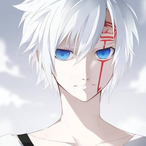 Illustration of Allen walker, d.gray-man in the style of Bunbun