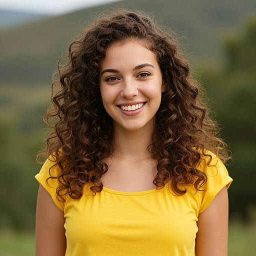 Joyful Woman in Natural Beauty