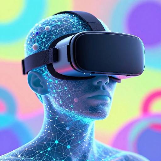 Neon VR Network Nodes Abstract