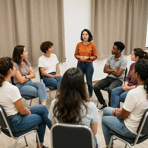 Diverse Group in Casual Circle Meeting