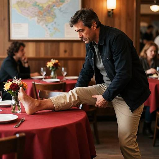 Aggressive Encounter in Restaurant Setting