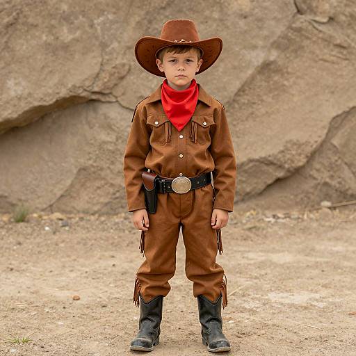 Young Boy in Cowboy Costume