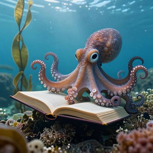 Curious Octopus Exploring Ocean Knowledge
