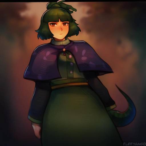 Illustration of Adagumo no saragimaru, len'en in the style of Fluffydango