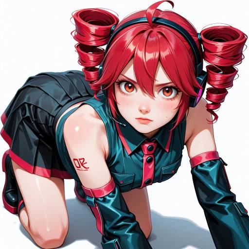 Vibrant Kasane Teto Character Design